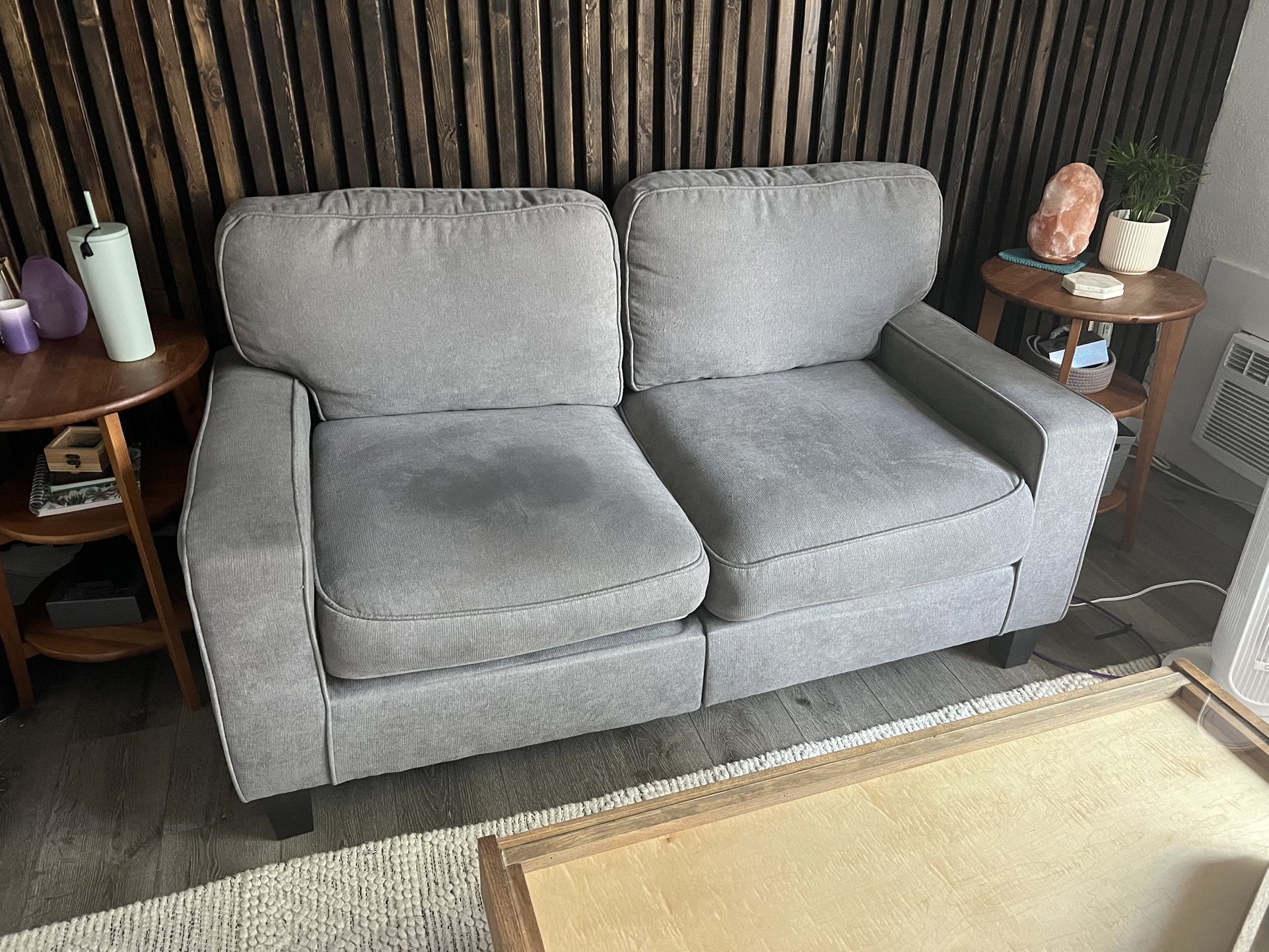 Serta Palisades Gray Loveseat Sofa