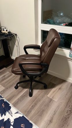 Office work brown leather chair