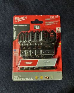 Milwaukee  1-3/8 in. Carbide Multi-Material Cutting Oscillating Blade - 5-Pack -  (49-25-1526)