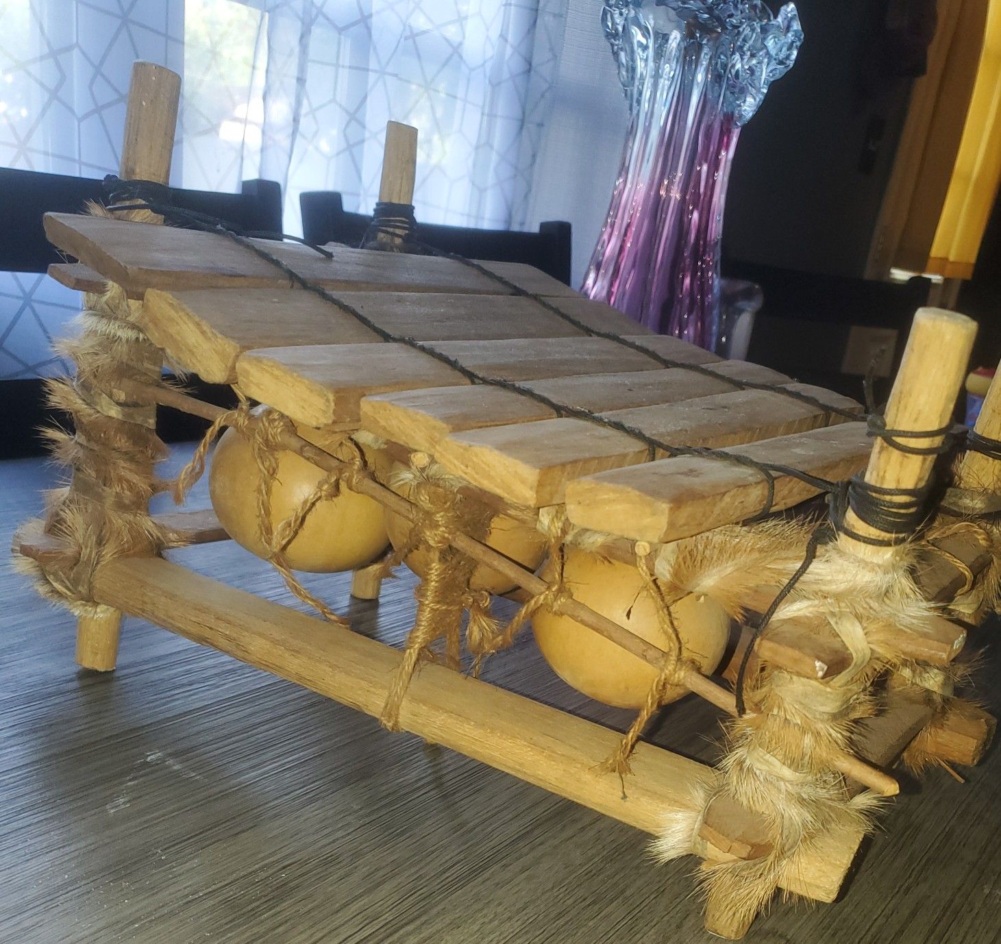 West African gourd-resonated xylophone