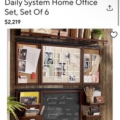Pottery Barn Daily System 6-Piece Family Command Center - Retail $2219