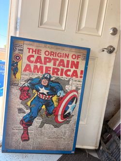 Captain America Marvel wooden wall art sign