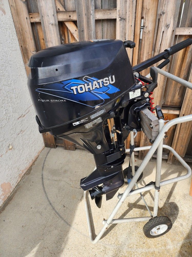 2013 Tohatsu 9.8hp Short Shaft Tiller Handle 4 Stroke Outboard Motor