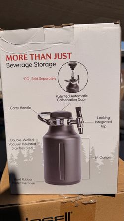 MOVING SALE | $40 — 64 oz Insulated Stainless Steel Beer Growler