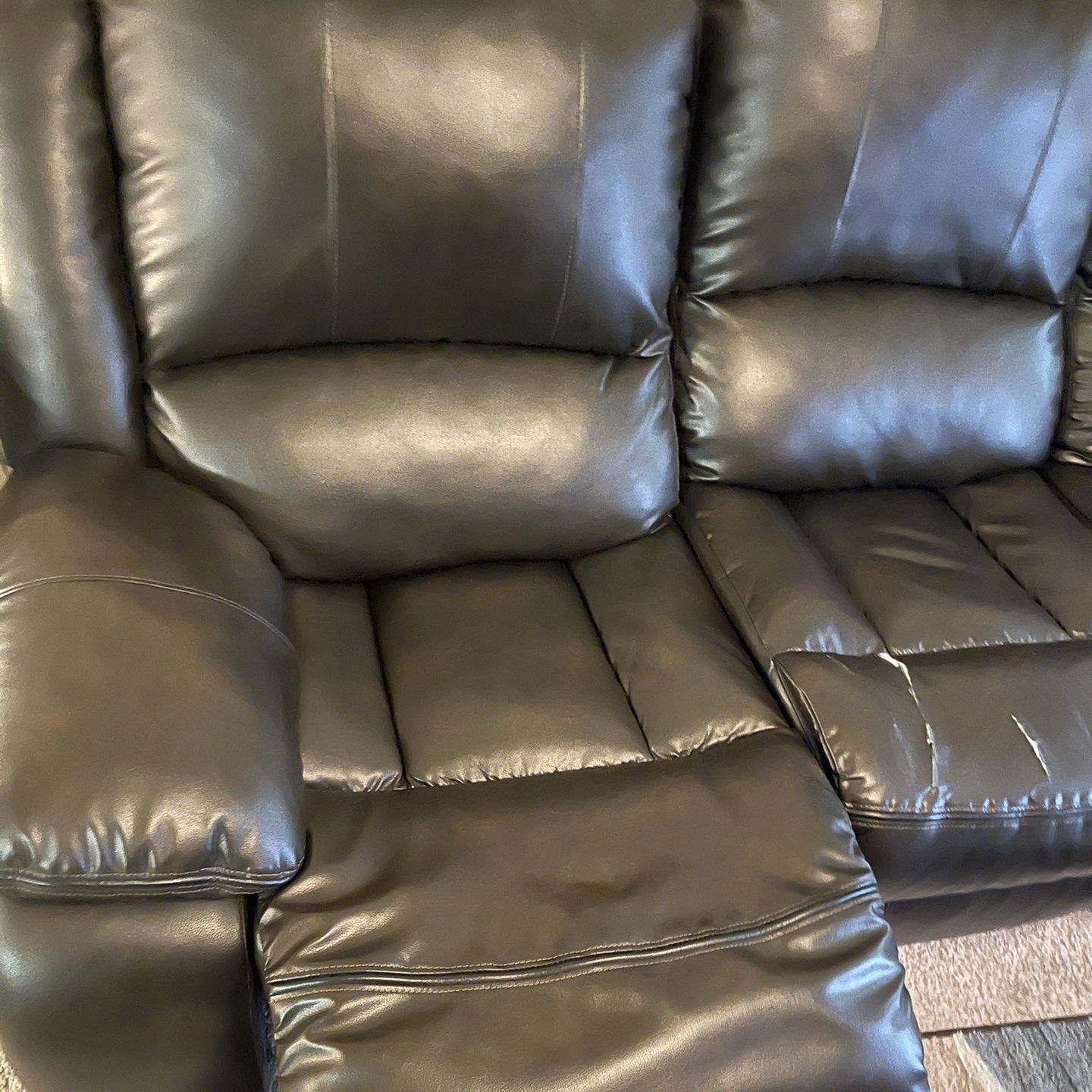 Leather Recliner Sofa