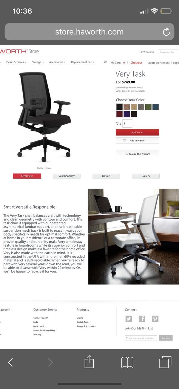 Haworth Very Task Office Chair For Sale In Miami Fl Offerup