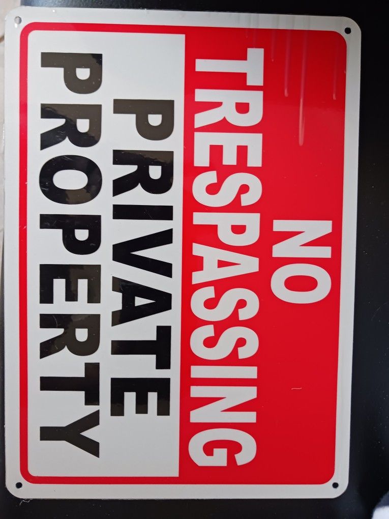 No Trespassing Signs Metal $5