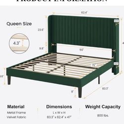 Queen Mattress And  Bed  Frame 