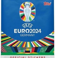 New!! Topps Official Euro 2024 Sticker Collection + Over 200 Individual Stickers +’Album.