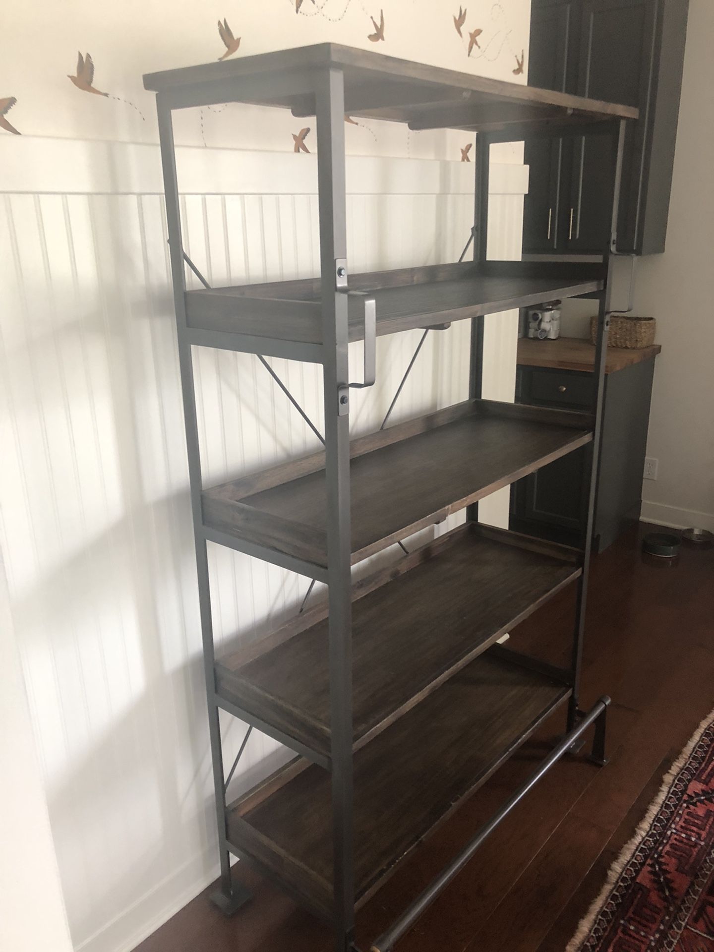 Wood and steel emerson cheap bookshelf