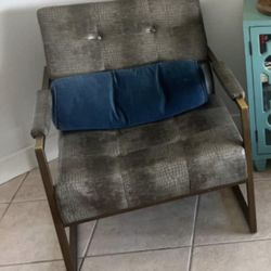 Pair Of Faux Snake Skin Chairs