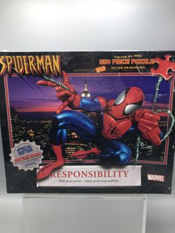 NIB MARVEL 550 Piece Puzzle Spider-Man RESPONSIBILITY Collector Series. Condition is New.