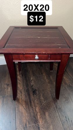 Wood side table