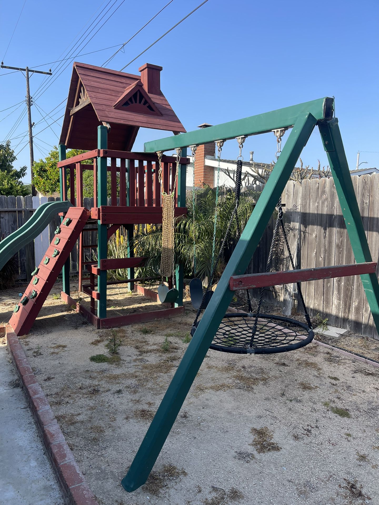Large Kids Playground Swings/slide