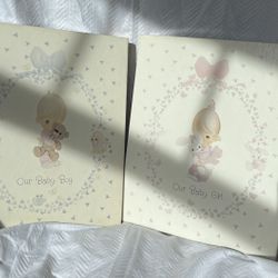 Vintage Precious Moments Twin Girl & Boy Keepsake Album Book