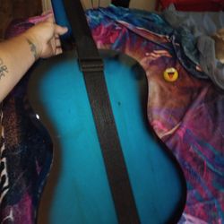 Blue Guitar Never Use With Strap