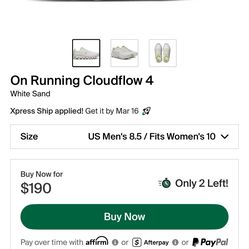 On Cloudflow Women Running Shoes Size 10 Women