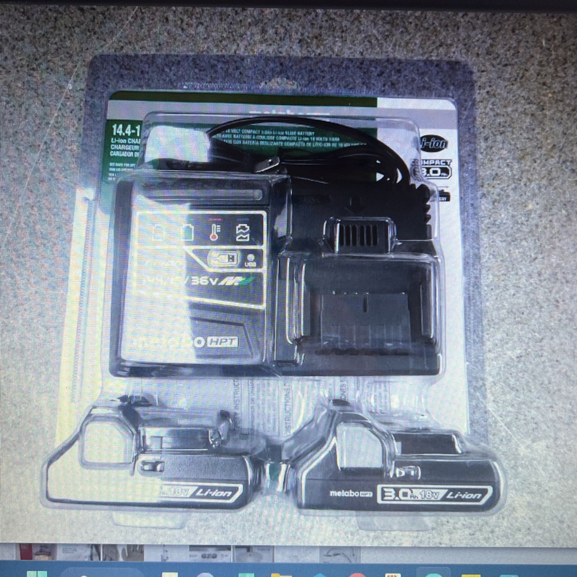 Hitachi Mutabo Hpt 18 V Charger And (2) 3 Ah Batteries…..60% Off