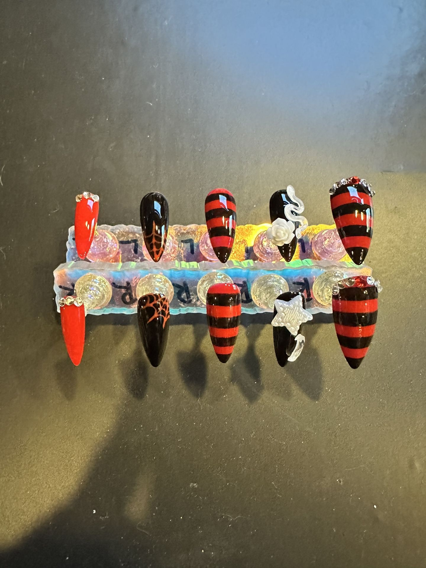Custom Hand Painted Gel Nails