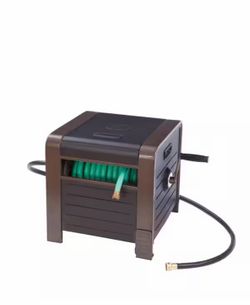 200 ft. Bronze Steel Elegant Hose Box Garden Hose Reel