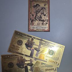 1/2 Goldback And 2 Joe Burrow Gold Foils