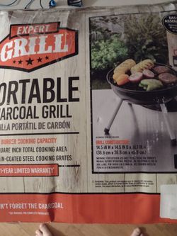 Expert Grill 14.5 Inches Portable Charcoal Grill Black