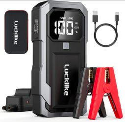 Lucklike Car Battery Jump Starter Portable, Jump Starter Battery Pack for 8.0L Gas/7.0L Diesel