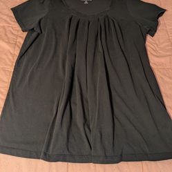 Large 18-20 Woman's Black Cotton Roaman's Top