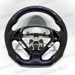 Carbon Fiber Steering Wheel with Alcantara Grip for infinity g35/g37