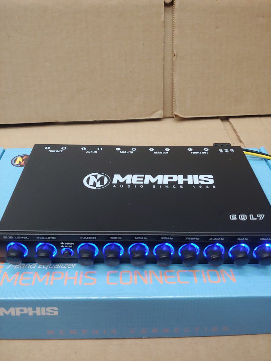 MEMPHIS  7 BAND EQUALIZER  ( BRAND NEW PRICE IS LOWEST INSTALL NOT AVAILABLE  )