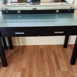 Wood And Glass Desk For TV, Computer Or Other