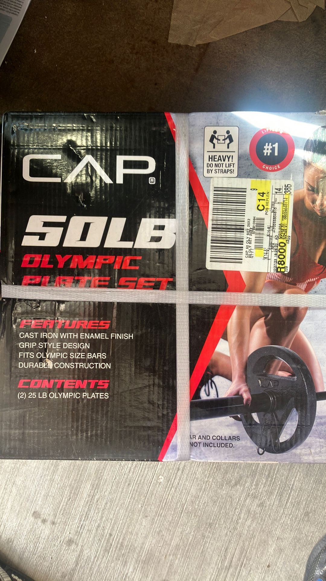 NIB Cap 50lb Olympic Plate set