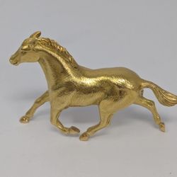 18k Yellow Gold Horse Brooch