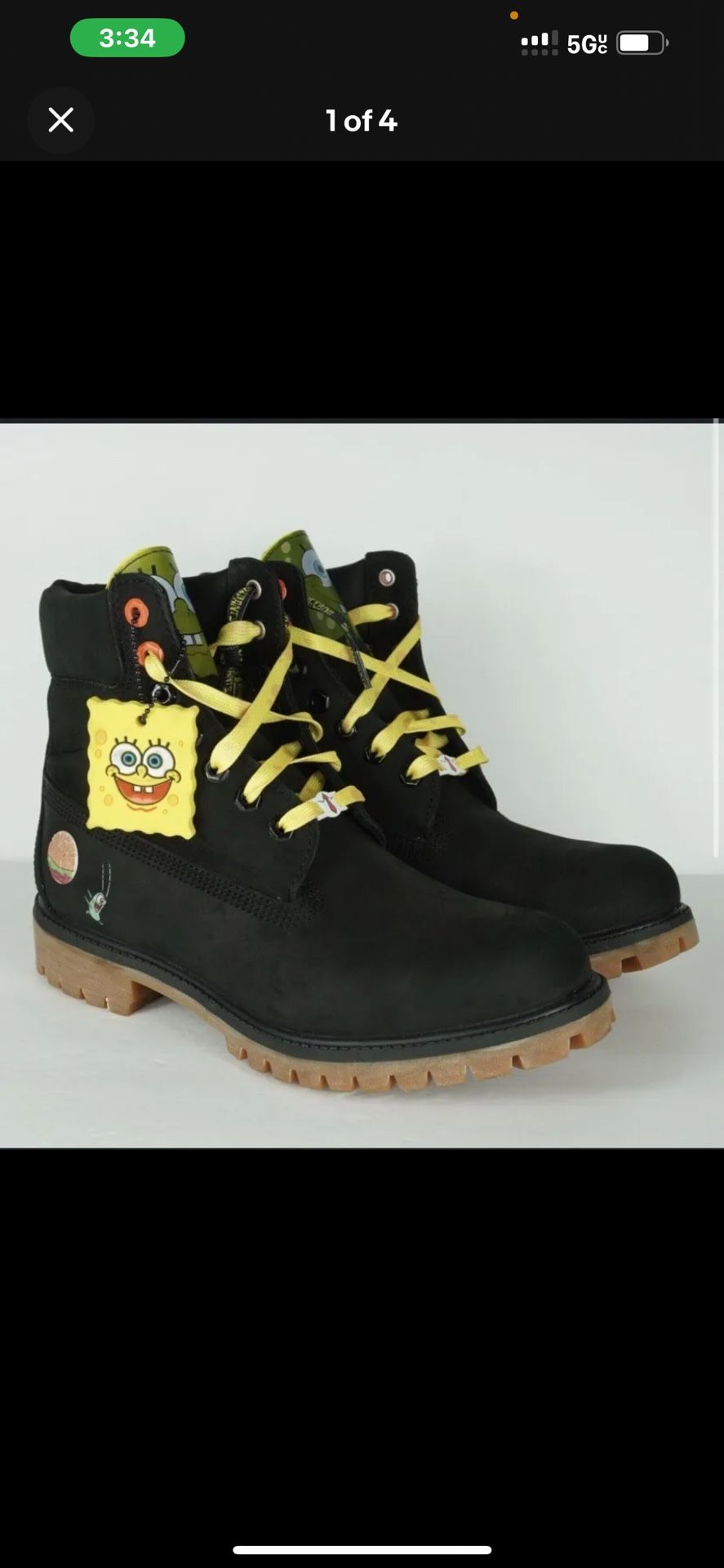 Limited Edition Spongebob Timberland 