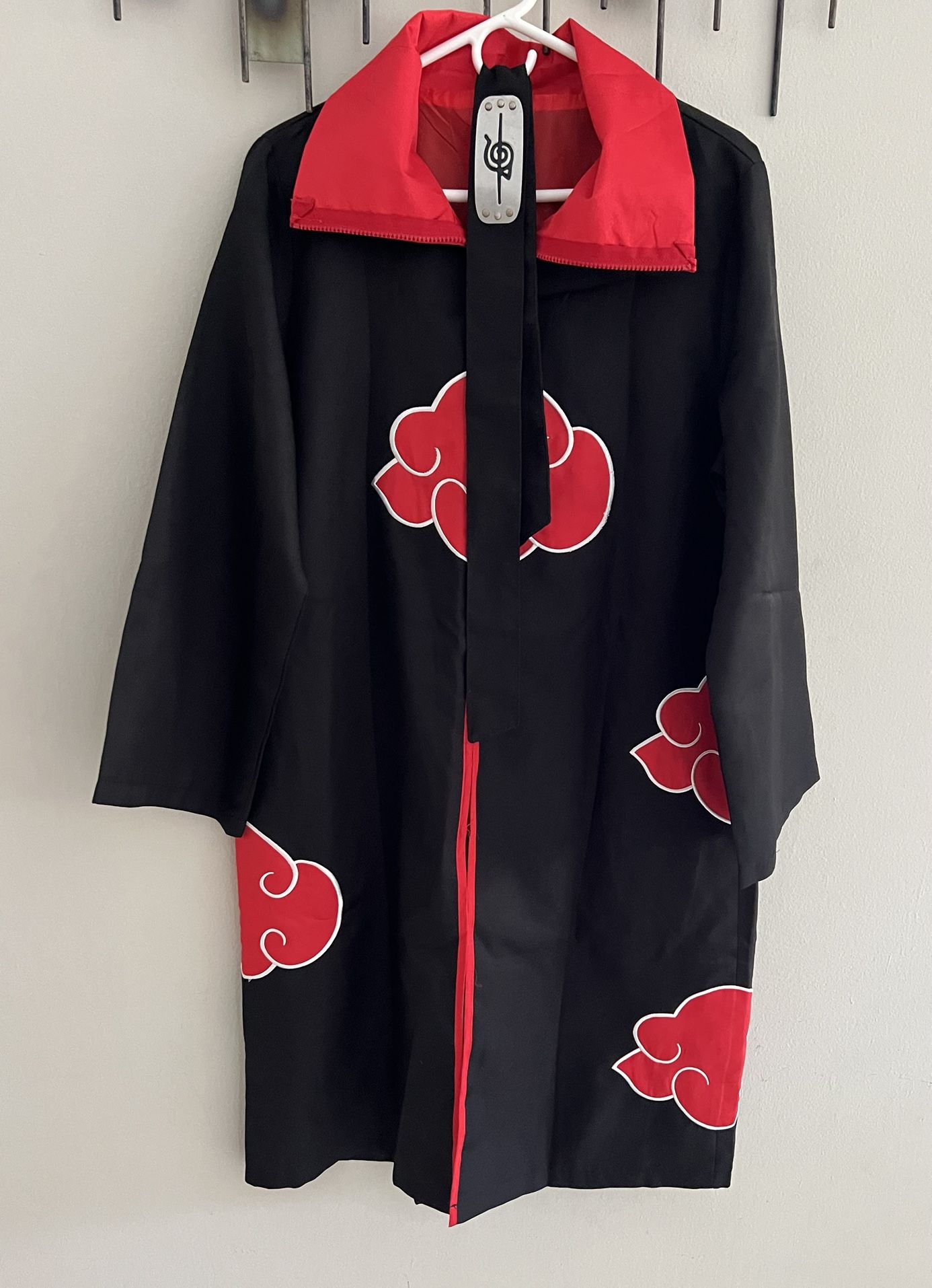 Spirit Halloween Naruto Adult Akatsuki Robe with Naruto Anti Leaf Village Headband, Size: M