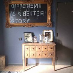 small drawer walnut side table