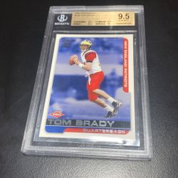 2000 Paramount Tom Brady Rookie Bgs 9.5 With 10 Sub