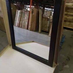 Brand New Vinyl Wrapped Walnut Color Mirror