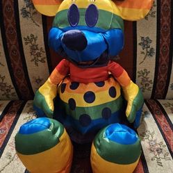 DISNEY MINNIE MOUSE COLORFUL RAINBOW PRIDE SOFT PLUSH TOY