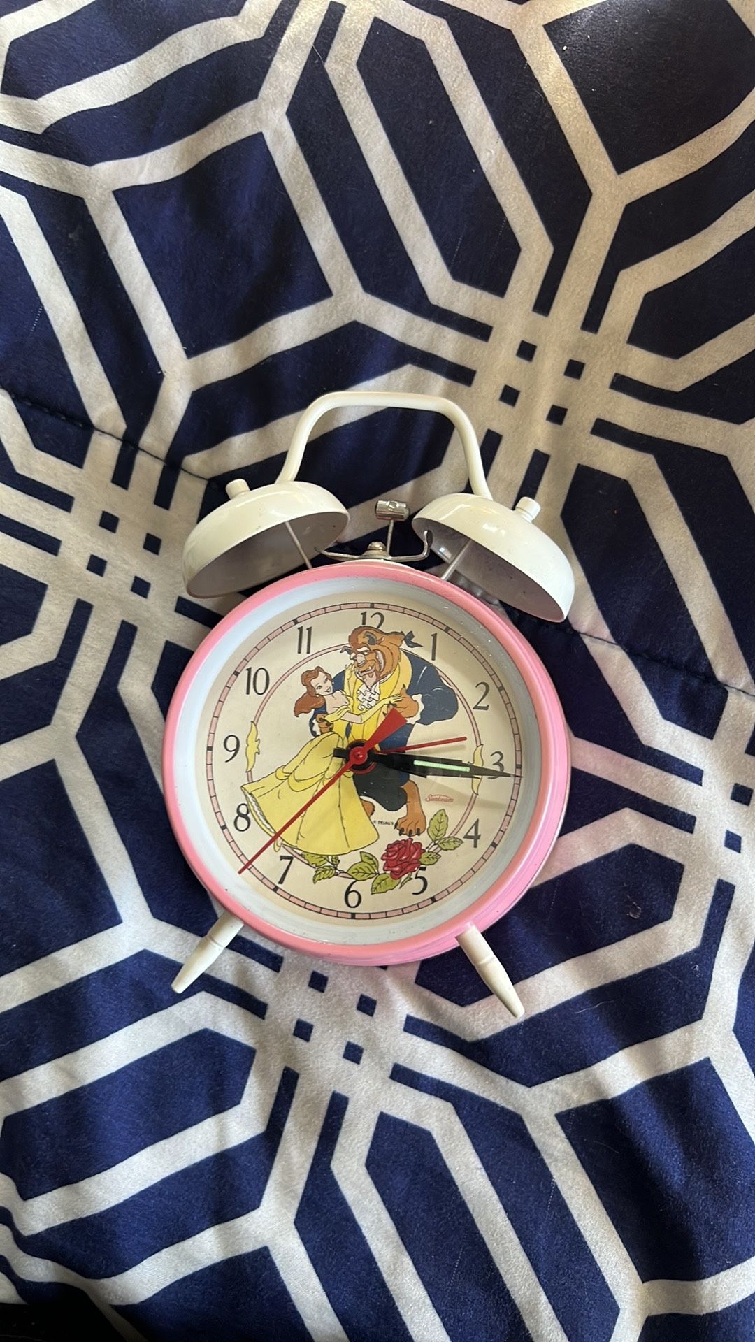 Doulble Ringer Clock Vintage Beauty and the beast