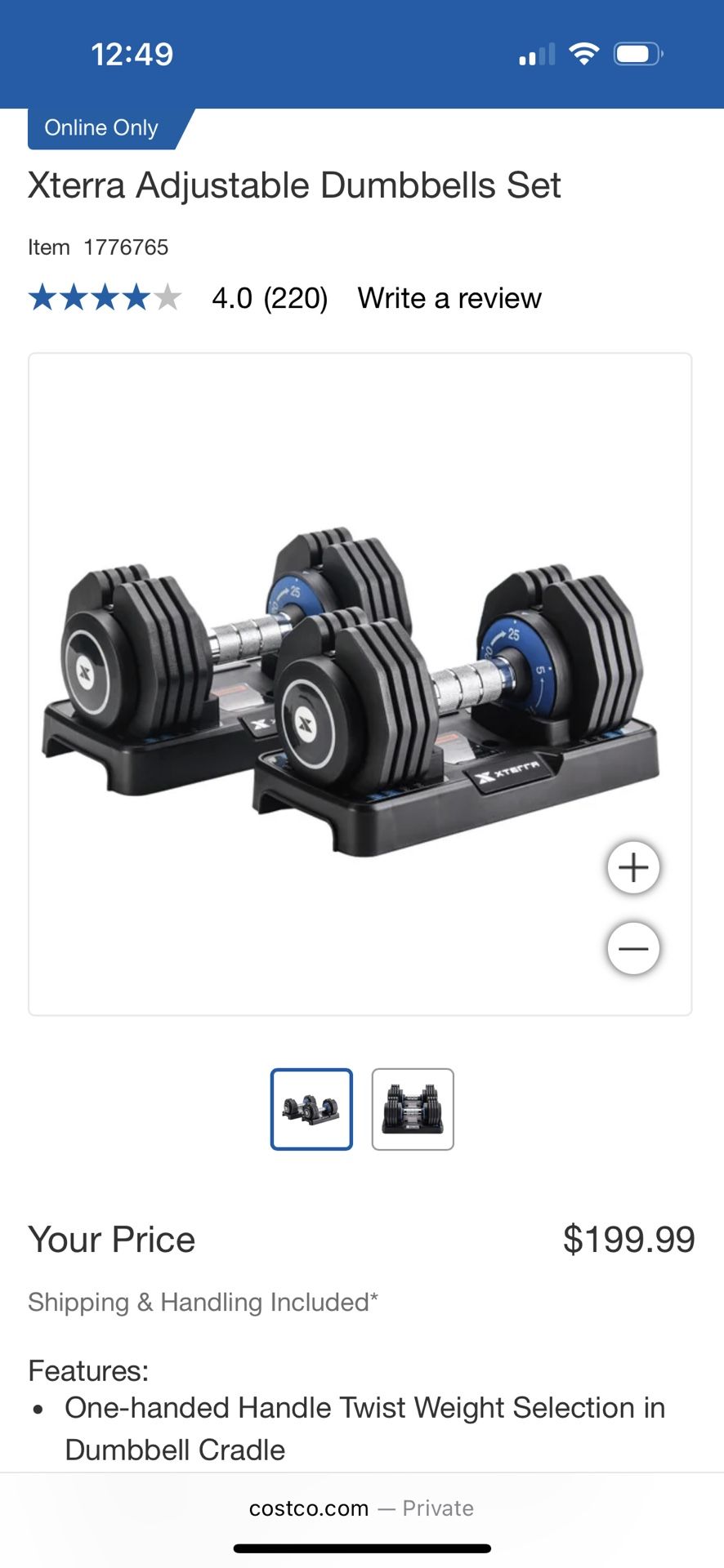 Adjustable Dumbbells 5-25
