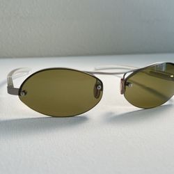 Prada Unisex Sunglasses With Case / Olive Lens