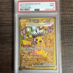 Pikachu Ex #247 Surging Sparks PSA 9