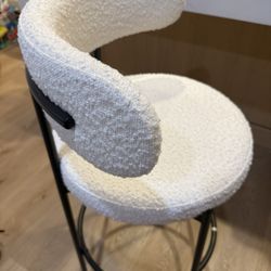 Albie Boucle Fabric Bar Stools - 4 Stools