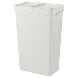 IKEA HALLBAR Recycling Bin Trash Can w/ Lid – Light Gray 9 Gal (35L)