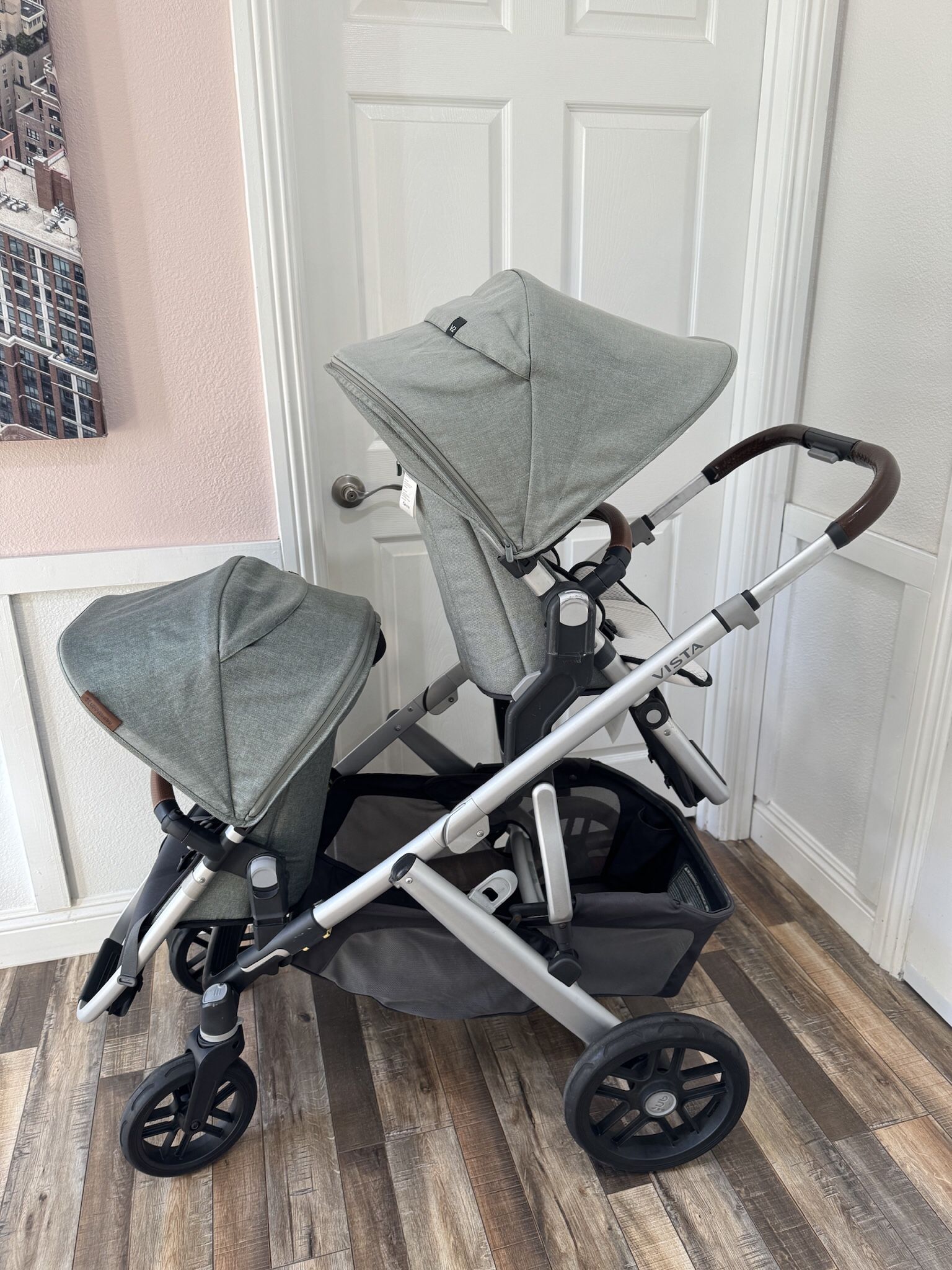 Uppababy Vista V2 Double Stroller Green