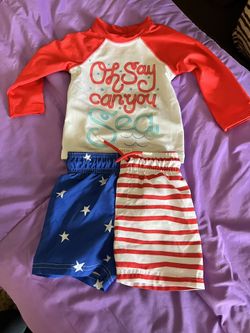 Baby Boy’s Swim Rash Guard Set