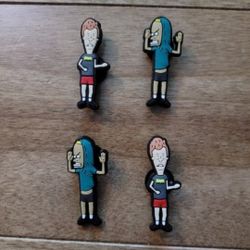 Lot Of 4 Bevis And Butthead Shoe Charms 