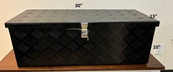 29"X13"X10" Black Aluminum Storage Tool Box For RV Trailer Truck Pickup