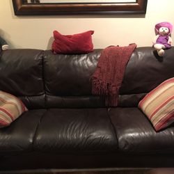 Brown leather Couch